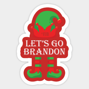 le'ts go brandon! christmas style Sticker